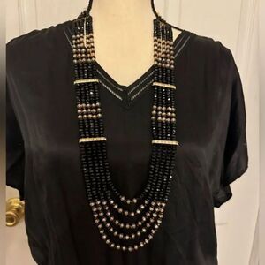 PAKISTANI INDIAN GORGEOUS‎ SPARKLY BRIDAL FORMAL LONG LAYERED NECKLACE MALA